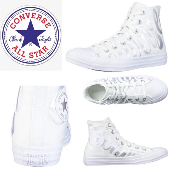 🆕⭐️ Chuck Taylor AS Logo Print Hi Top Trainer WHT - Picture 6 of 15